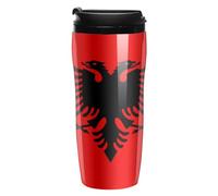Albania Flag Coffee Mug Double Wall Travel Tumbler
