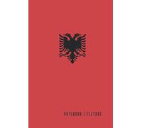 Albania Flag Notebook, Travel Journal, Lined 50 Pages 6x9: Soft-Touch Matte Cover
