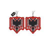 Albania Fragrance Tree, Double Headed Eagle, Car Air Freshener, Fragrance Pendant with Flag, Car Air Freshener, Car Accessories, Albanian National Flag, Car Decoration, Fragrance Dispenser