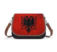 Albania Grunge Flag Women's Crossbody Bag Fashion Purses Small Shoulder Handbags with Adjustable Strap