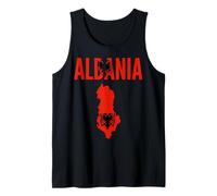 Albania Map and Flag Pride National Identity Tank Top