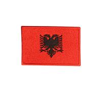 Albania National Country Flag Patch Iron On Patch Sew On Embroidery Badge Country Patch
