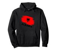 Albania Red Flag Double-Headed Eagle Symbol Pullover Hoodie