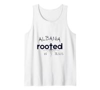 Albania Rooted in Jesus Christian Art Tank Top