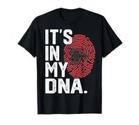 Albania Roots Flag Fingerprint Graphic Patriotic T-Shirt