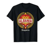 Albania Shqiperia Est 1912 Eagle Crest Value Graphic T-Shirt, Men, Black, M