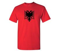 Albania T Shirt - Men's Albanian National Flag Tee Red XL
