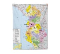Albania World Map posters tapestry Picture Print Wall Art Painting Tapestries Artworks Gift Idea Room Aesthetic 30"x40"