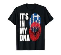 Albanian And Greek Mix DNA Flag Heritage T-Shirt