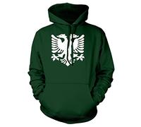 Albanian Flag Albania 2 Headed Eagle Mens Womens Ladies Unisex Hoodie-Medium-Forest