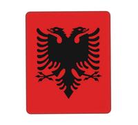 Albanian Flag Anti-wear Stitching, Textured Waterproof Computer Mouse pad with Anti-Slip Rubber Base, Suitable for laptops, Office and Home Gaming Mouse Pads. 8.3 x 10.3 in