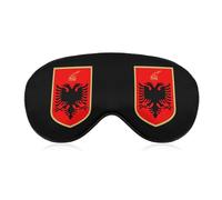 Albanian Flag Coat of Arms Sleep Eye Mask Sleeping Light Blocking Cover Night Blindfold for Travel Nap