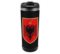 Albanian Flag Coat of Arms Stainless Steel Tumbler Travel Mug Insulated Coffee Cup Water Bottle