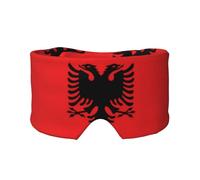 Albanian Flag Double-Sided Printed Eye mask, Soft and Light-Blocking, Suitable for Travel and Home