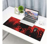 Albanian Flag Extended Large XXL Gaming Mouse Pad Mat ( 31.5 x 11.8 in), Mousepad Keyboard with Non-Slip Rubber Base Waterproof Stitched Edges for Work, Game, Office, Home