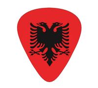 Albanian flag Guitar picks 12 pieces, ABS material, smooth edges, comfortable feel, 3 optional thicknesses