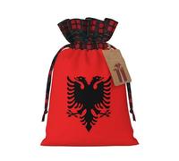 Albanian Flag Holiday Printed Drawstring Pouch S, Lightweight Drawstring Bag For Storage And Wrapping