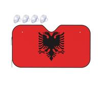 Albanian Flag It is a car Windshield Sun Visor, which Does not take up Too Much Space and Protects The Environment Inside The car.
