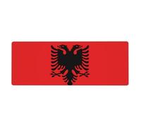 Albanian Flag Keyboard pad with Non-Slip Rubber Base and Stitched Edges, Suitable for Office and Home use, 80 x 30 cm.