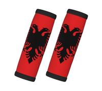 Albanian Flag Luggage Handle Covers 2 Pack, Cushioned Wraps for Suitcases, Refrigerator, Oven, Car and More