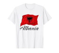 Albanian Flag Of Albania Patriotic Balkan Men Women Kids T-Shirt