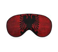 Albanian Flag Sleep Masks Breathable Eye Covers Adjustable Strap for Travel Home Office Use