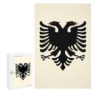 Albanian Flag Vertical Wooden Puzzles for Adults Colorful Jigsaw Puzzle Home Decors Gift 1000 PCS