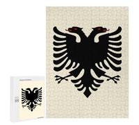 Albanian Flag Vertical Wooden Puzzles for Adults Colorful Jigsaw Puzzle Home Decors Gift 500 PCS