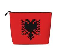 Albanian Flag Waterproof Large Capacity with Zipper Travel Business Trip Home Multifunctional Makeup Bag Storage Bag Coin Purse