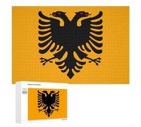 Albanian Flag Wooden Puzzles for Adults Colorful Jigsaw Puzzle Home Decors Gift 1000 PCS