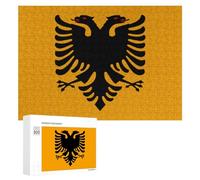 Albanian Flag Wooden Puzzles for Adults Colorful Jigsaw Puzzle Home Decors Gift 300 PCS