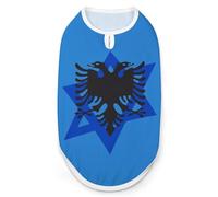 Albanian Greatness Flag Israel Symbol Dog Shirt Sleeveless Pet Clothes Summer T-Shirts Tank Top for Small Puppy Cat