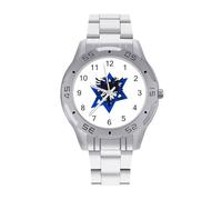Albanian Greatness Flag Israel Symbol Quartz Wrist Watch Stainless Steel Watches for Men Women Easy to Read