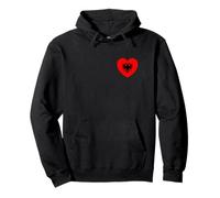 Albanian Heart Flag Pride Gift Pullover Hoodie