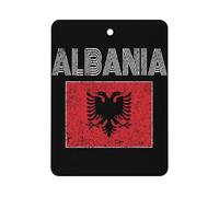 Albanian National Flag Automotive Air Fresheners Mirror Aromatherapy Tablets Ornament Car Fragrance Scented Cards Square