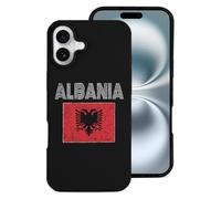 Albanian National Flag Cell Phone Case Compatible with iPhone 16/16 Plus/16 Pro/16 Pro Max Leather Protective Shell