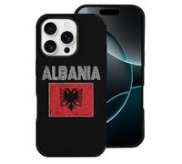 Albanian National Flag Cell Phone Case Compatible with iPhone 16/16 Plus/16 Pro/16 Pro Max Leather Protective Shell