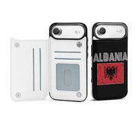 Albanian National Flag Cell Phone Flip Case Compatible with iPhone 17/17 Air/17 Pro/17 Pro Max Soft Protective Shell