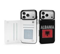 Albanian National Flag Cell Phone Flip Case Compatible with iPhone 17/17 Air/17 Pro/17 Pro Max Soft Protective Shell