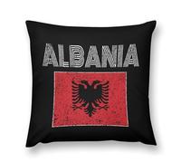 Albanian National Flag Fashion Pillowcases Plush Throw Pillow Covers Printing Body Cushion Protective Case