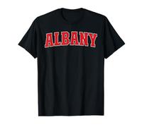 Albany California Souvenir Trip College Style Red Text Value Graphic T-Shirt