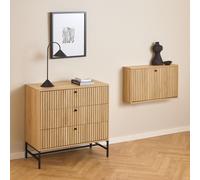 Albany Chest - 3 Drawer - Oak Ribbed
