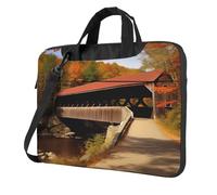 Albany Covered Bridge Laptop Bag for Women Men 14 inch, 360 Protective Computer Shoulder Bag Briefcase Messenger Bags
