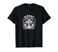 Albany New York Cute Anchor Nautical Boating Value Graphic T-Shirt