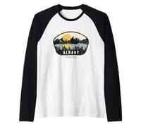 Albany Oregon, OR Vacation Souvenir Raglan Baseball Tee