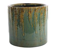 Albany Reactive Glaze Fern Print Planter (H21.5 X W23Cm)