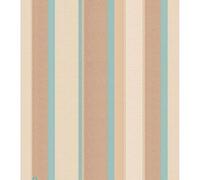 Albany Striped Cream Blue Wallpaper - Intricate Patterns Classic Traditional Stylish - Textured Luxury Blown Vinyl