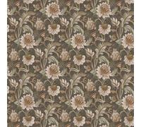 Holden Cecelia Jacobean Charcoal Rust Wallpaper