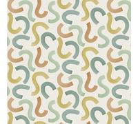 Holden Decor Curly Confetti Teal / Ochre / Orange Children's Wallpaper, Multi