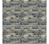 Loft Brick Blue Wallpaper - Blue